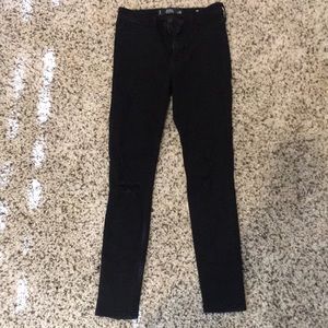 Hollister black jean leggings waist 26